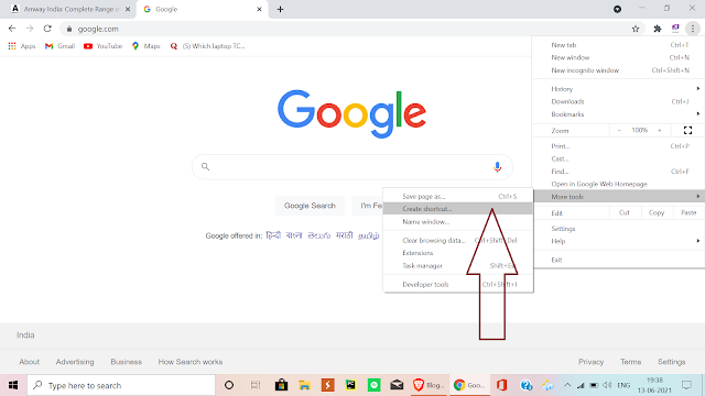 How to create shortcut of any website on your desktop screen?