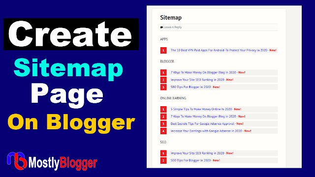 sitemap page for blogger, create sitemap page for blogger, blogger adsense approval, adsense earning,