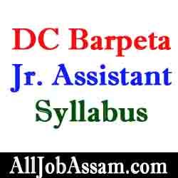 DC Office Junior Assistant Syllabus