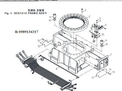 Quay toa- khung bệ của Cẩu soosan 12 tấn SCS1216 Quay toa- khung bệ của Cẩu soosan 12 tấn SCS1216