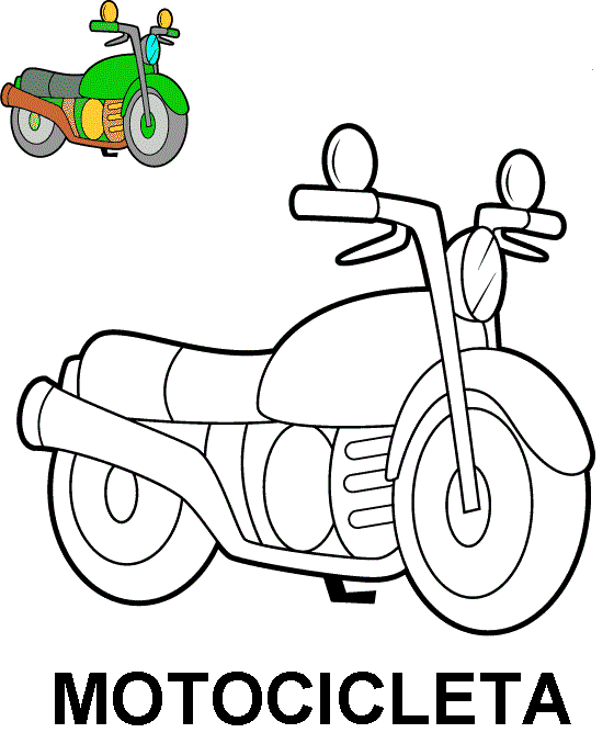 Desenhos para colorir, desenhar e pintar : Desenho de motos para pintar