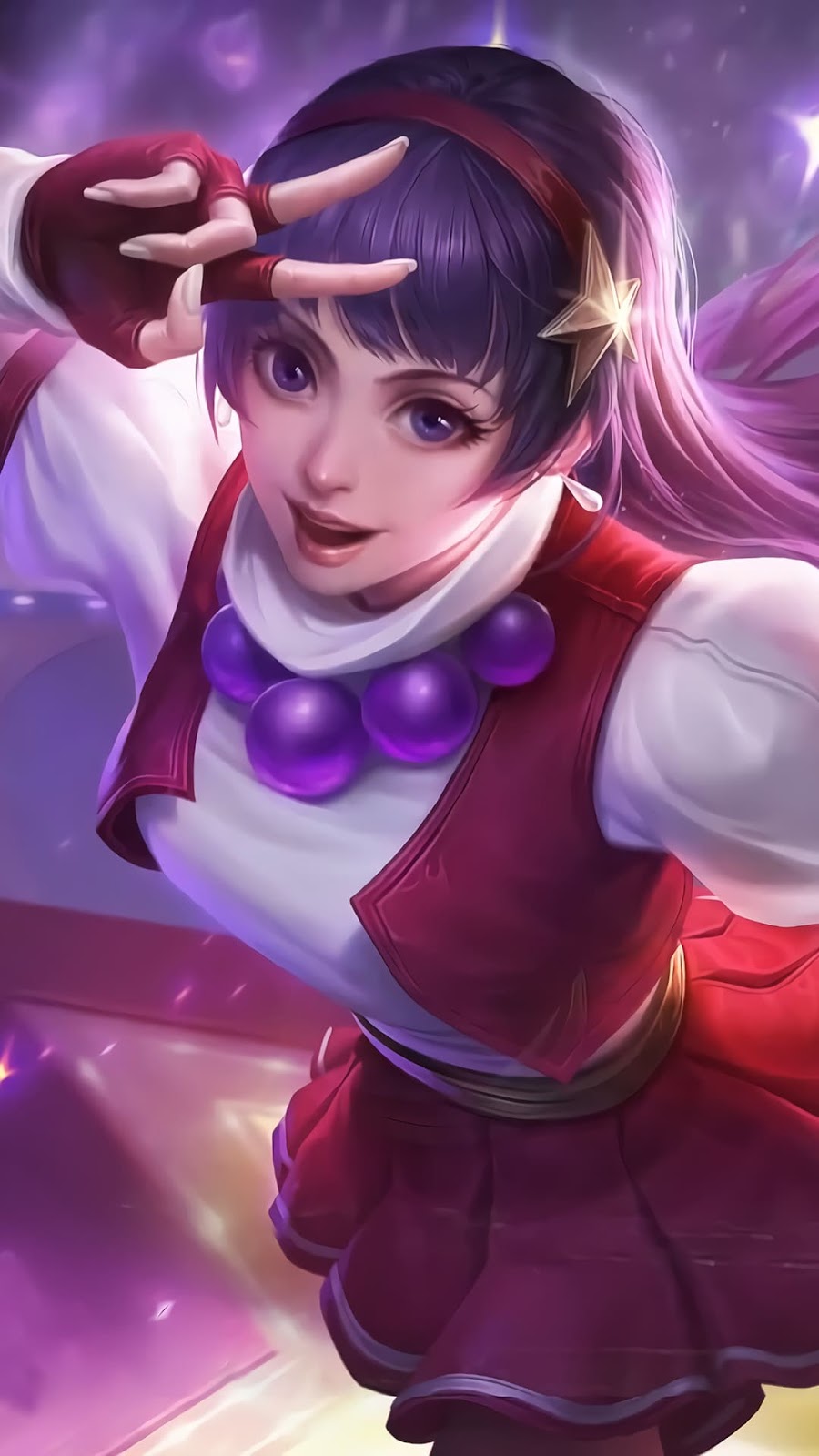 Wallpaper Guinevere Athena Asamiya KOF Skin Mobile Legends HD for Android and iOS