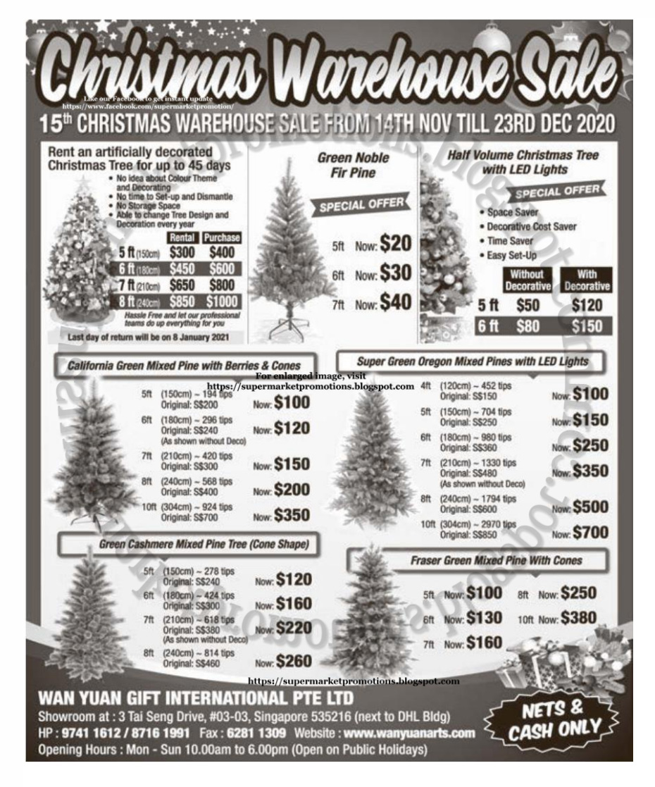 Christmas Tree Warehouse Sale 14 November 23 December 2020