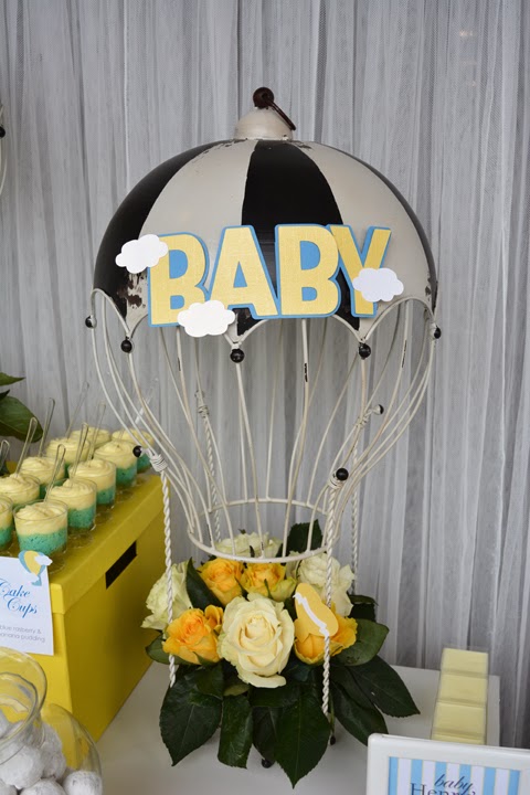 Vintage Modern Hot Air Balloon Baby Shower