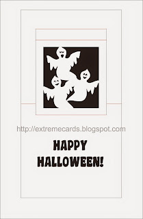 template for ghost window silhouette pop up card