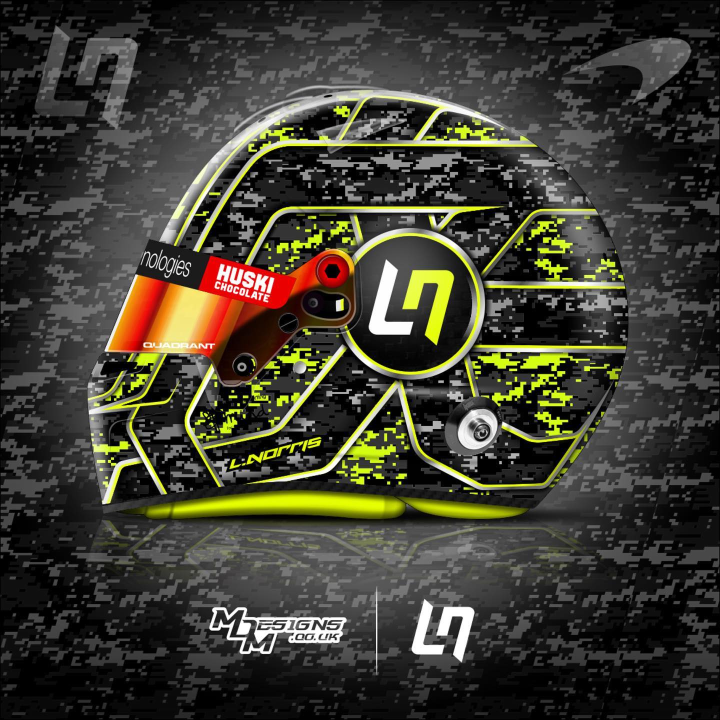 Racing Helmets Garage Bell HP77 L.Norris Test Bahrain 2021 by MDM