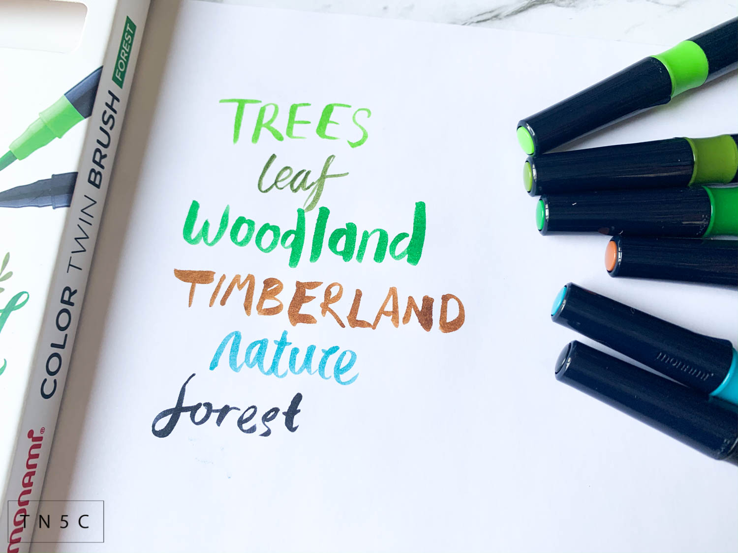 monami twin brush pen
