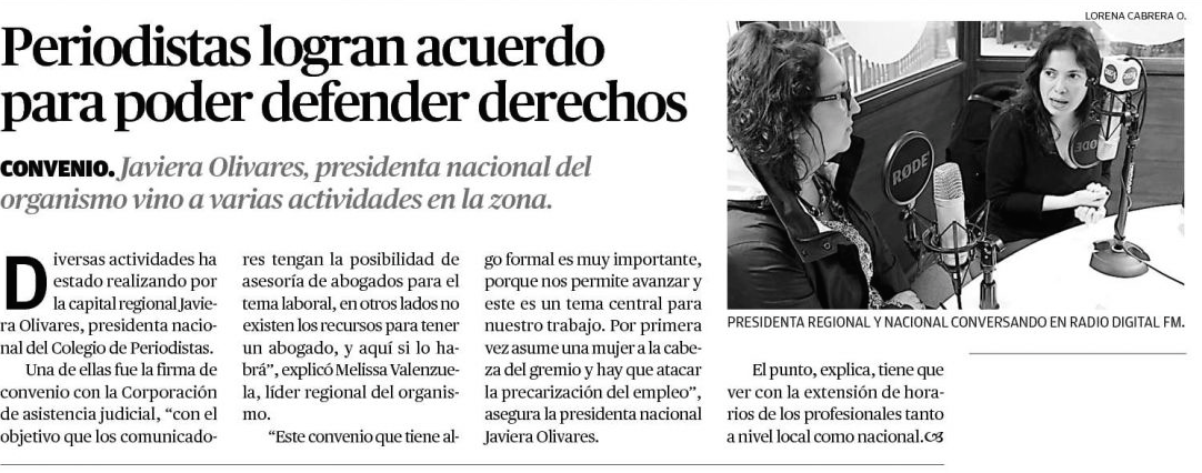 Convenio. Javiera Olivares, presidenta nacional del organismo participó en varias actividades en Puerto Montt