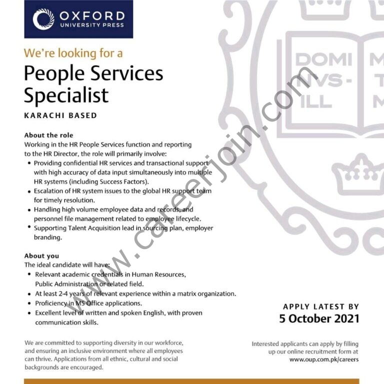 Jobs in Oxford University Press Pakistan OUP