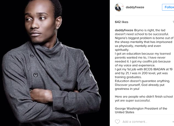 Freeze defends Brymo, says the fan who begged him for money doesn't ...