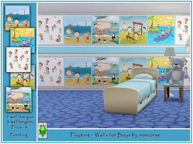 Стены с детским рисунком для Sims 4 со ссылками на скачивание