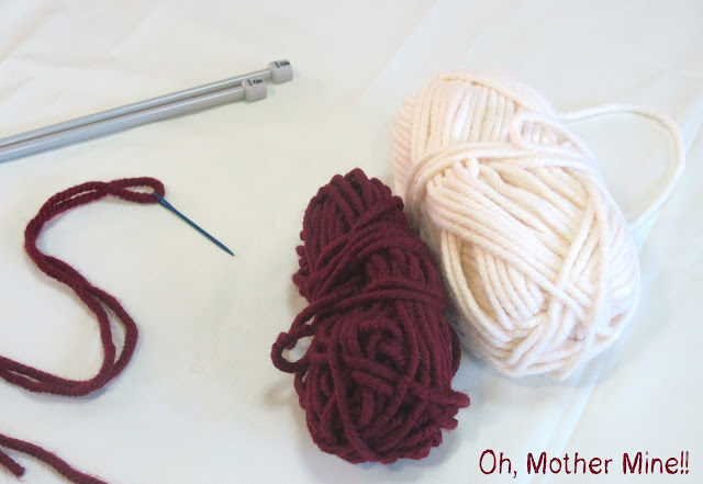 DIY gorros de lana dos agujas