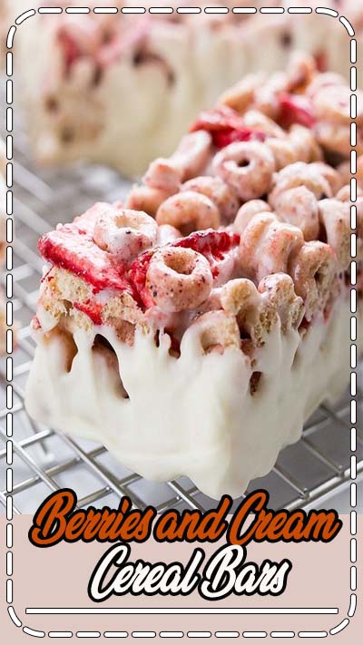 If you love strawberries and cream, this one’s for you! Crispy, crunchy Very Berry Cheerios™ bars are studded with real berries and dipped in smooth white chocolate.