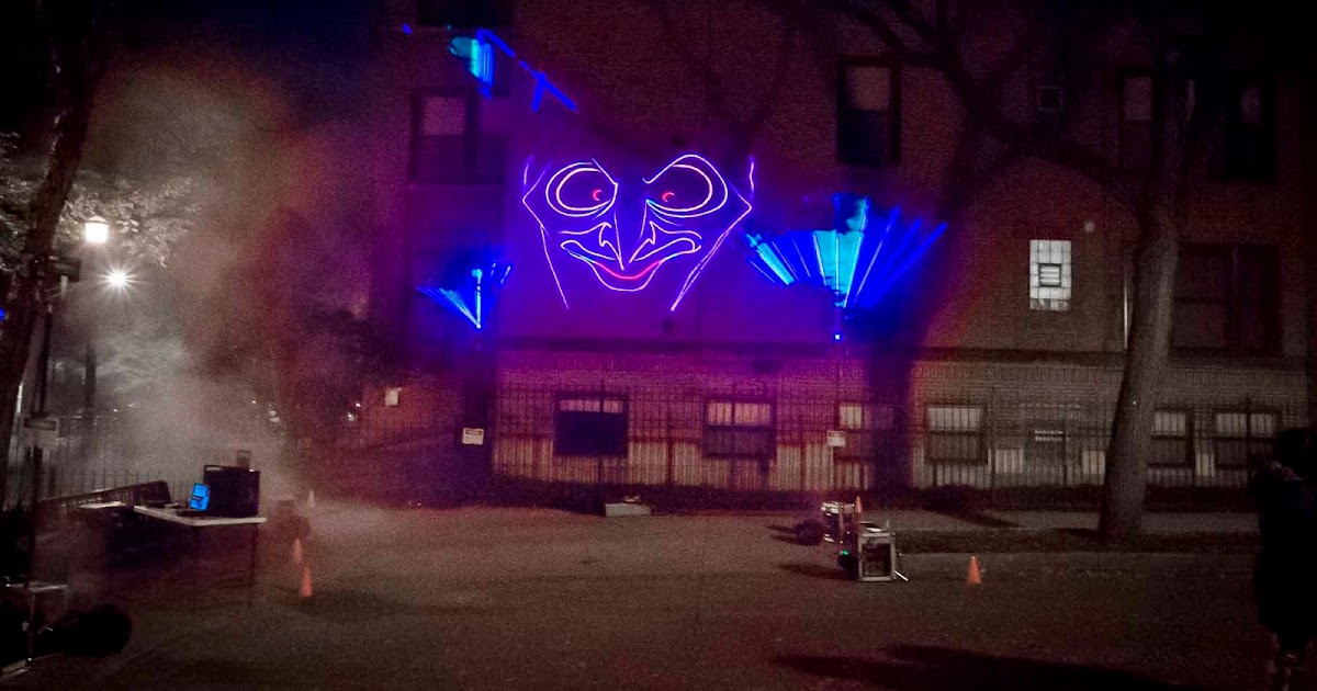 Uptown Update Halloween Laser Light Show On Sunnyside Mall