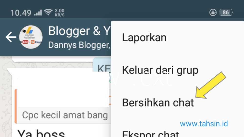bersihkan chat wa bersihkan chat wa