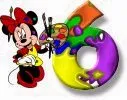 Alfabeto de Minnie Mouse pintando 6.