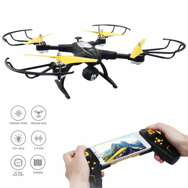 Foldable App Controlled RC Quadcopter with 720P WIFI HD Camera
