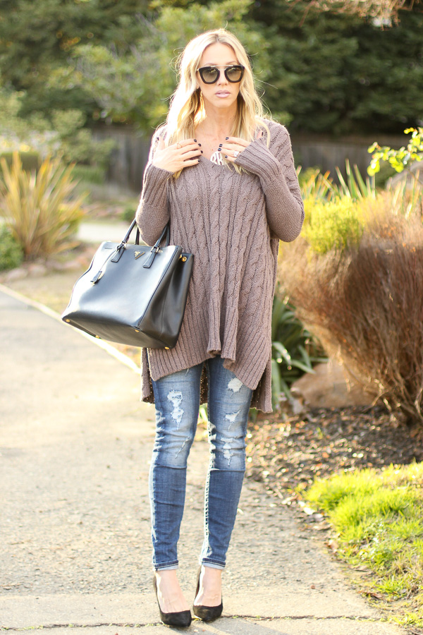 The Parlor Girl: oversized cable-knit sweater