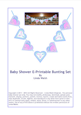 Linda's Blog: Adorable Nursery and Baby Shower E-Printable Bunting Set ...