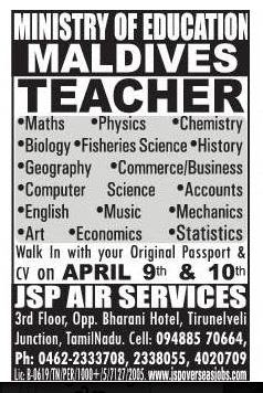 English teaching jobs in maldives