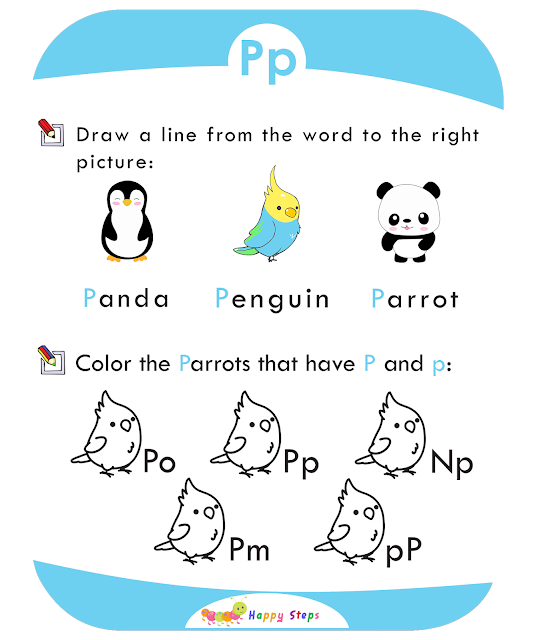 Activity Worksheet -1  Letter P