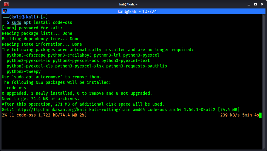 vscode linux install