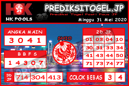 Prediksi HK Minggu 31 Mei 2020 - Prediksi Togel JP