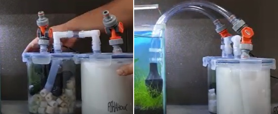 Connect Canister Filter to the Aquarium