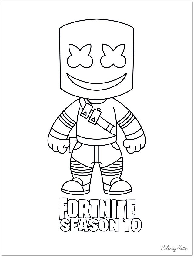 18 Free Printable Fortnite Coloring Pages | Season 10, Drift, Llama