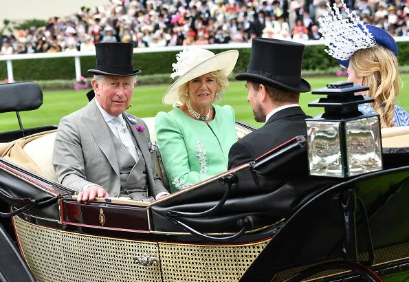 Countess Sophie wore Emilia Wickstead Vida Jumpsuit. Countess Sophie wore a blue Vida pleated crepe jumpsuit by Emilia Wickstead. Queen Elizabeth