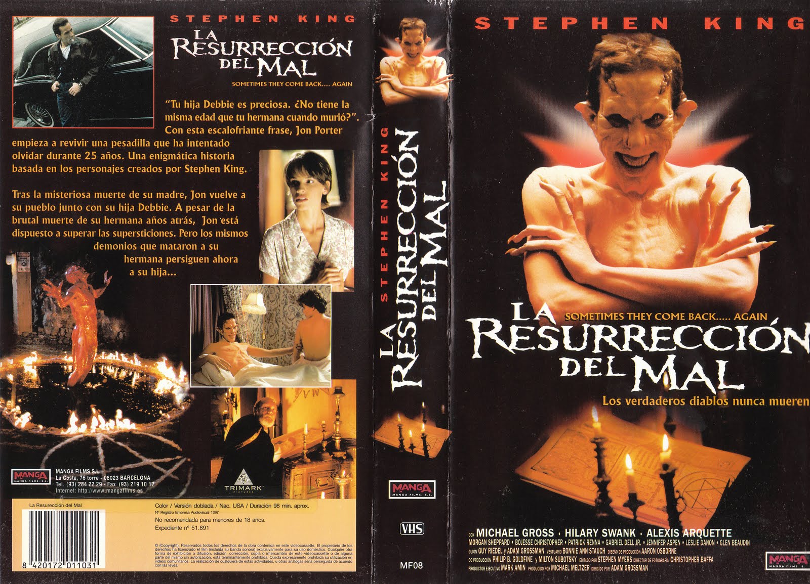 EL RINCON DE BEOWULF CARATULAS LA RESURRECCIÓN DEL MAL (1996) VHS