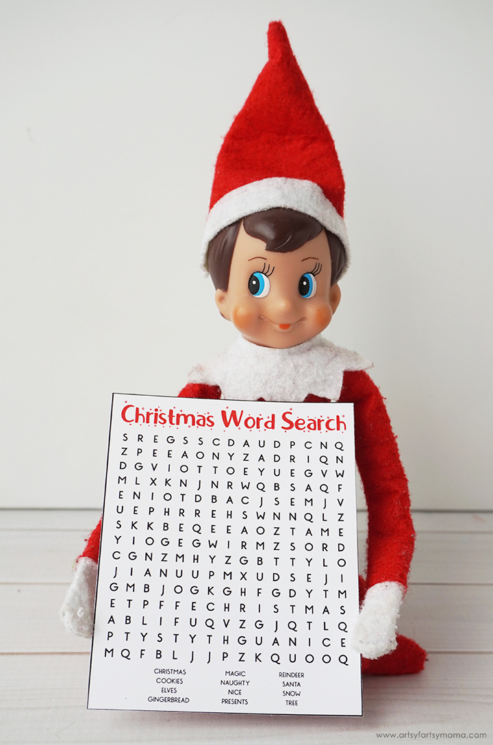 Free Printable Elf on the Shelf Word Search