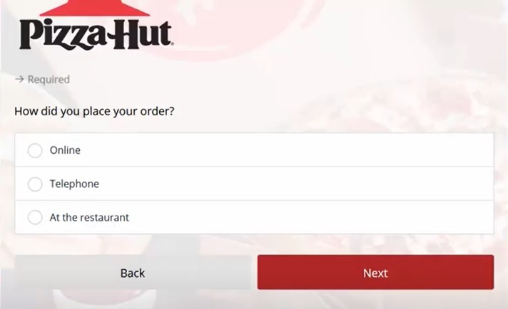 pizza hut feedback survey tellpizzahut.com customer survey
