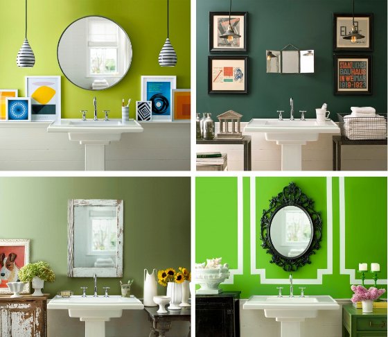 Decoración de interiores: DECORA EL BAÑO EN VERDE