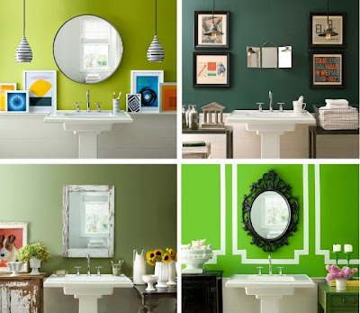 Decoración de interiores: DECORA EL BAÑO EN VERDE