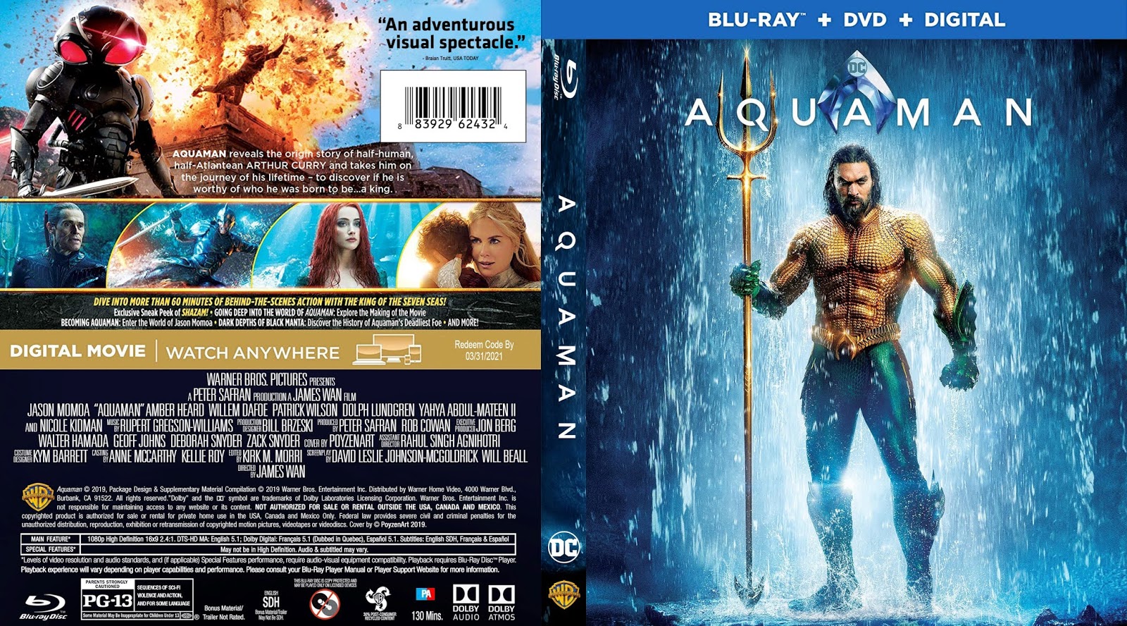 Aquaman - Blu ray Disc | CaratulasZT