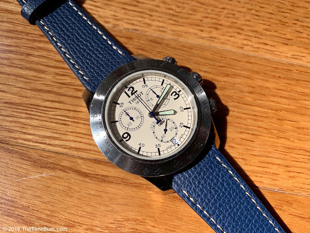 Vario Vintage Italian Leather Straps blue Tissot