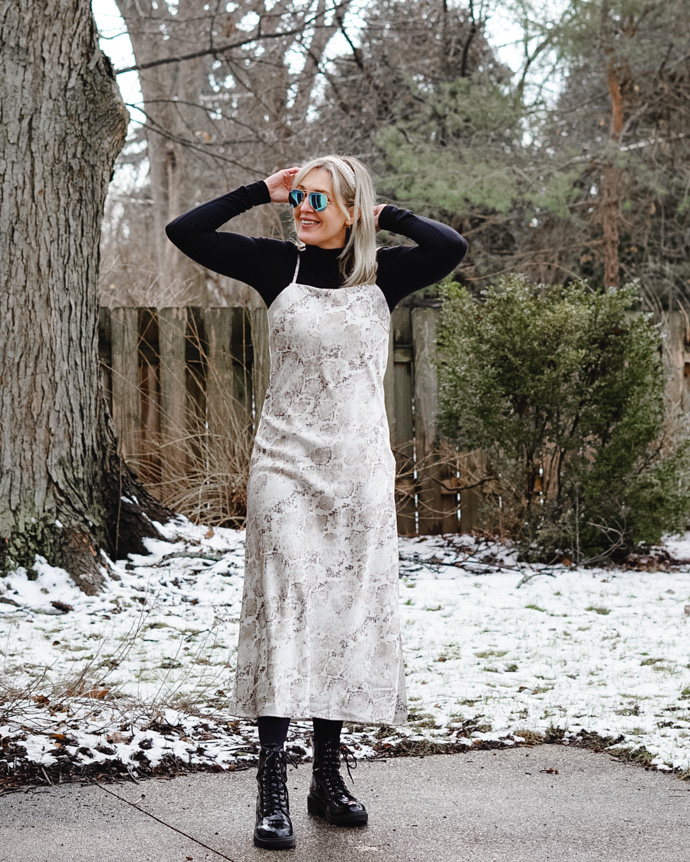 How to Wear a Slipdress in Winter - Doused in Pink