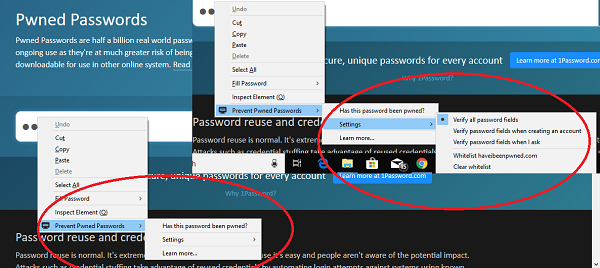Voorkom Pwned Passwords Add-on voor Firefox