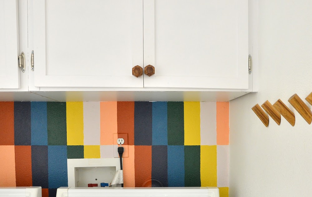 Easy Laundry Room Mural How to Paint Faux Tile Sisters, What!