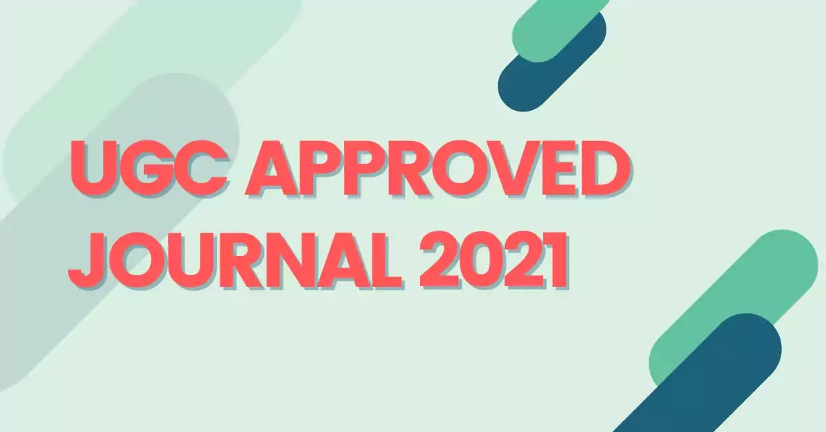 UGC Approved Journal 2021