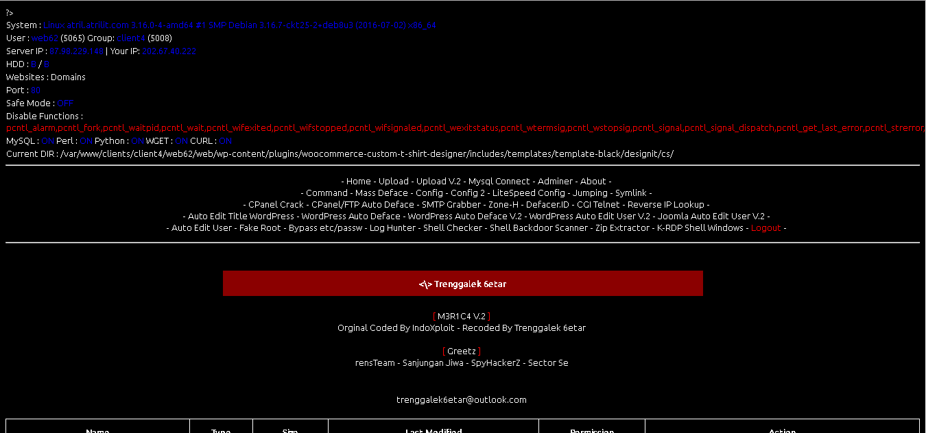 Shell Backdoor M3R1C4 V.2 Black Exploded