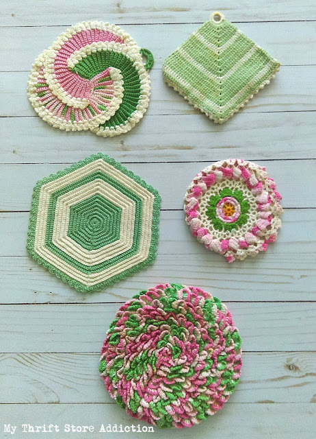 vintage handmade potholders