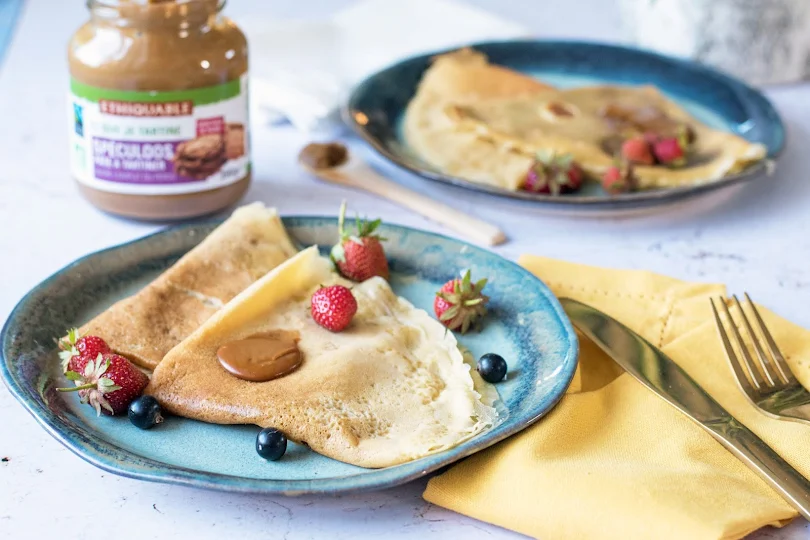 Crêpes à la farine de maïs amarante