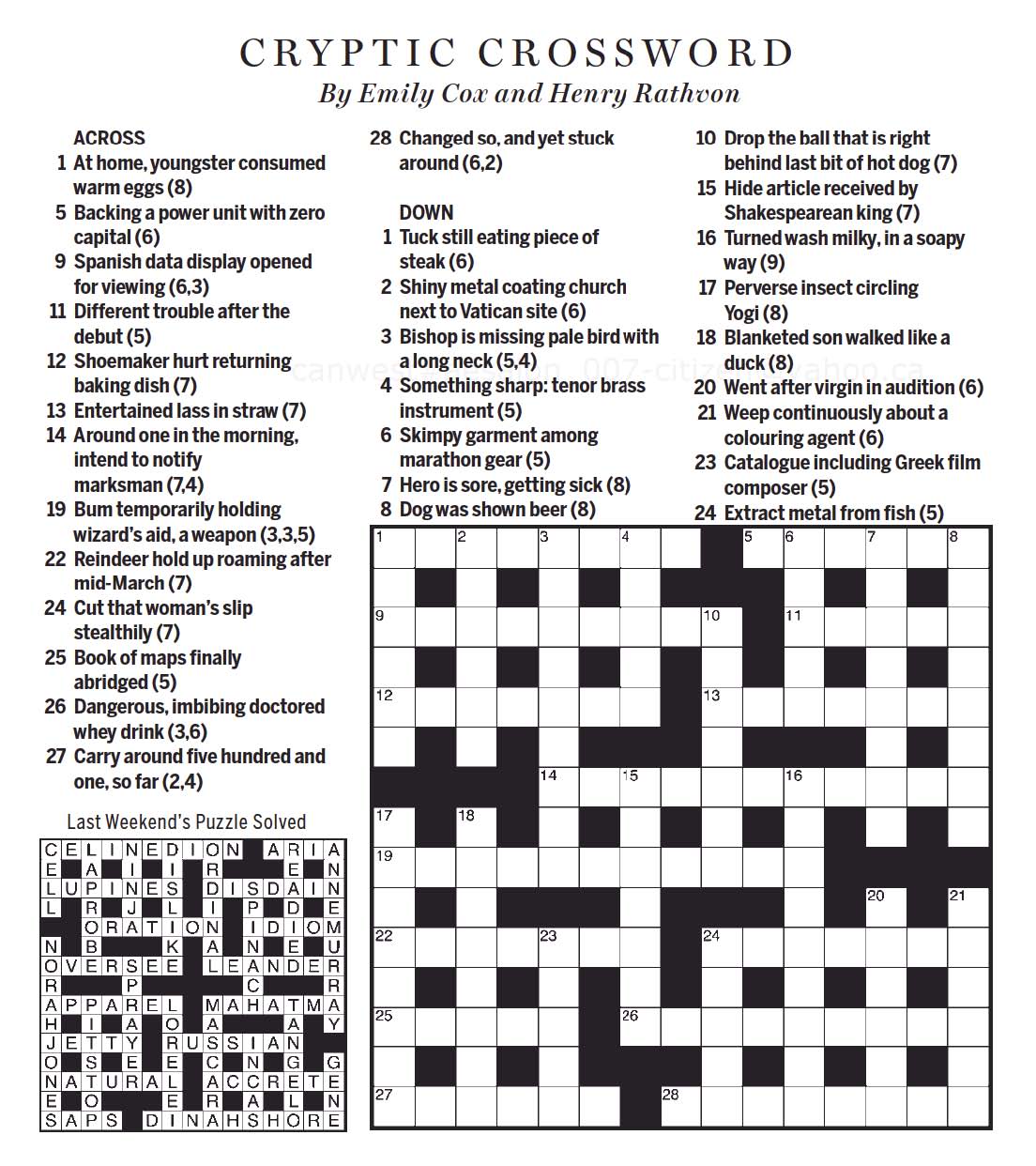 National Post Cryptic Crossword Forum Saturday November 27 2021 Telling Its Own Tale National Post Cryptic Crossword Forum Saturday November 27 2021 Telling Its Own Tale
