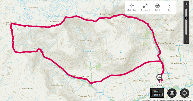 Route to Kinder Scout from Edale