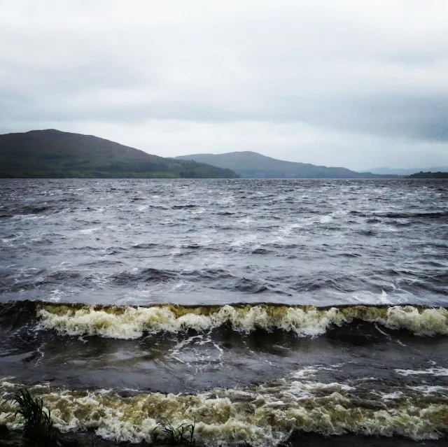 Rough waters of Lough Gill in Ireland