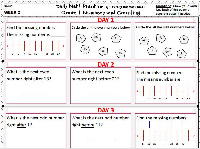 Math In Practice Grade 1