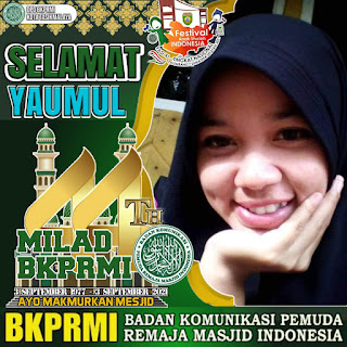Twibbon atau Bingkai Foto MILAD ke-44 BKPRMI (Badan Komunikasi Pemuda Remaja Masjid Indonesia), 3 September