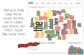 The First Grade Parade: Sight Wordle - Simple Sight Word Center